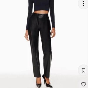 Aritzia Babaton Mid rise vegan leather pants